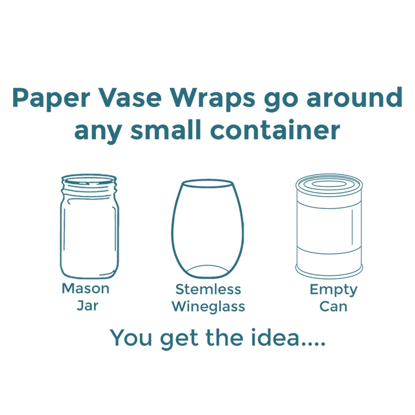 Gold Pearl with Gold Foil Paper Vase Wrap