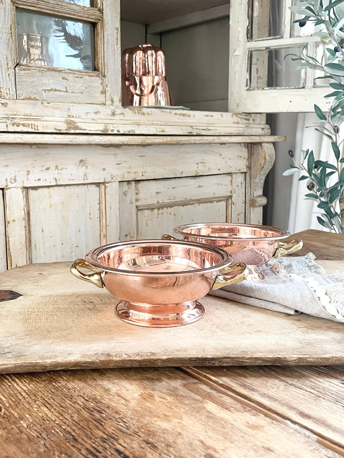 Copper Vintage Inspired Pedestal Bowl