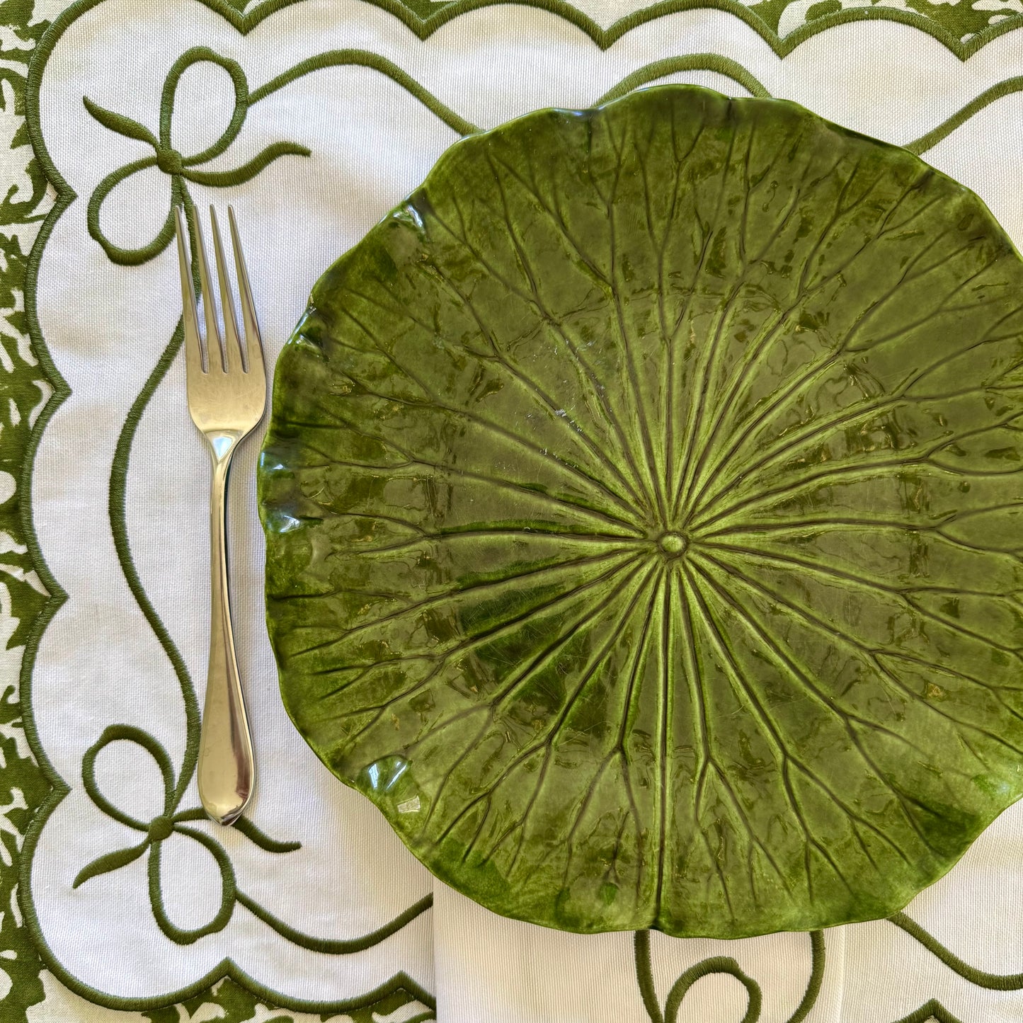Pressed Florals Tablecloth in Olive