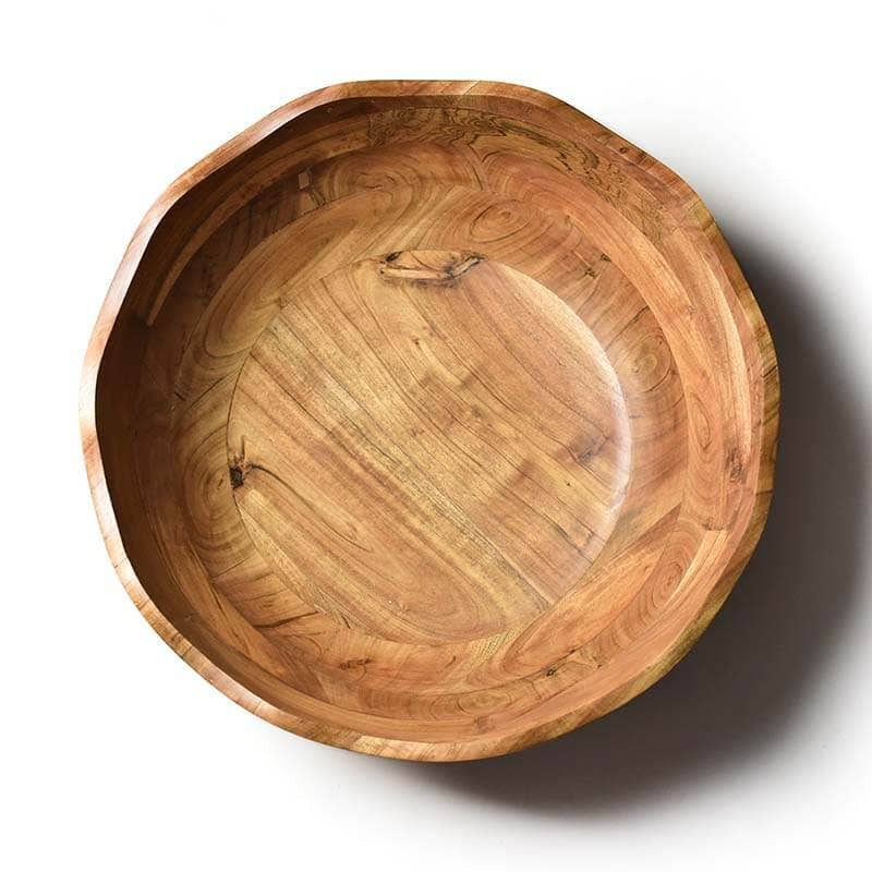 Ruffle Wood Bowl