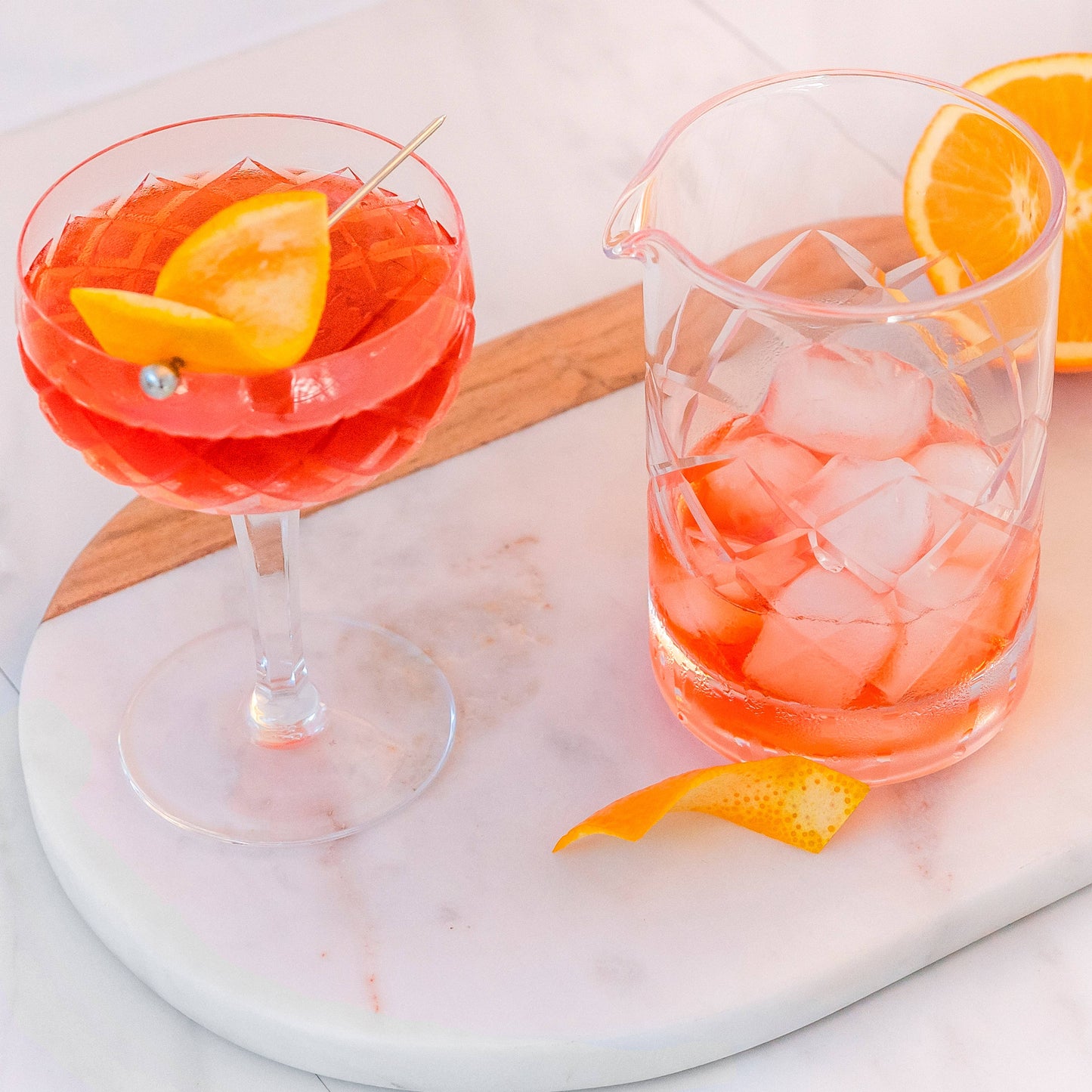 Craft Cocktail Mixing Glass - Diamond Cut Pattern
