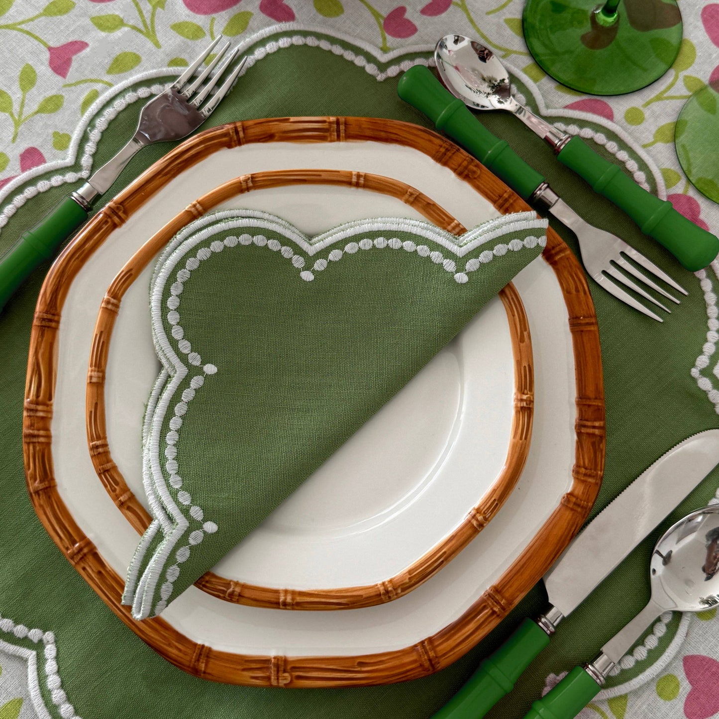 Lilibeth green placemat