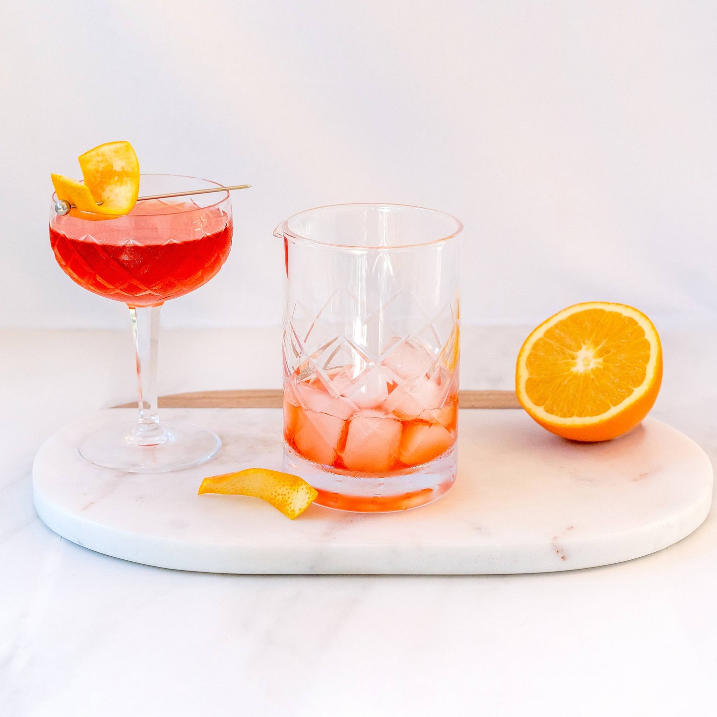 Craft Cocktail Mixing Glass - Diamond Cut Pattern