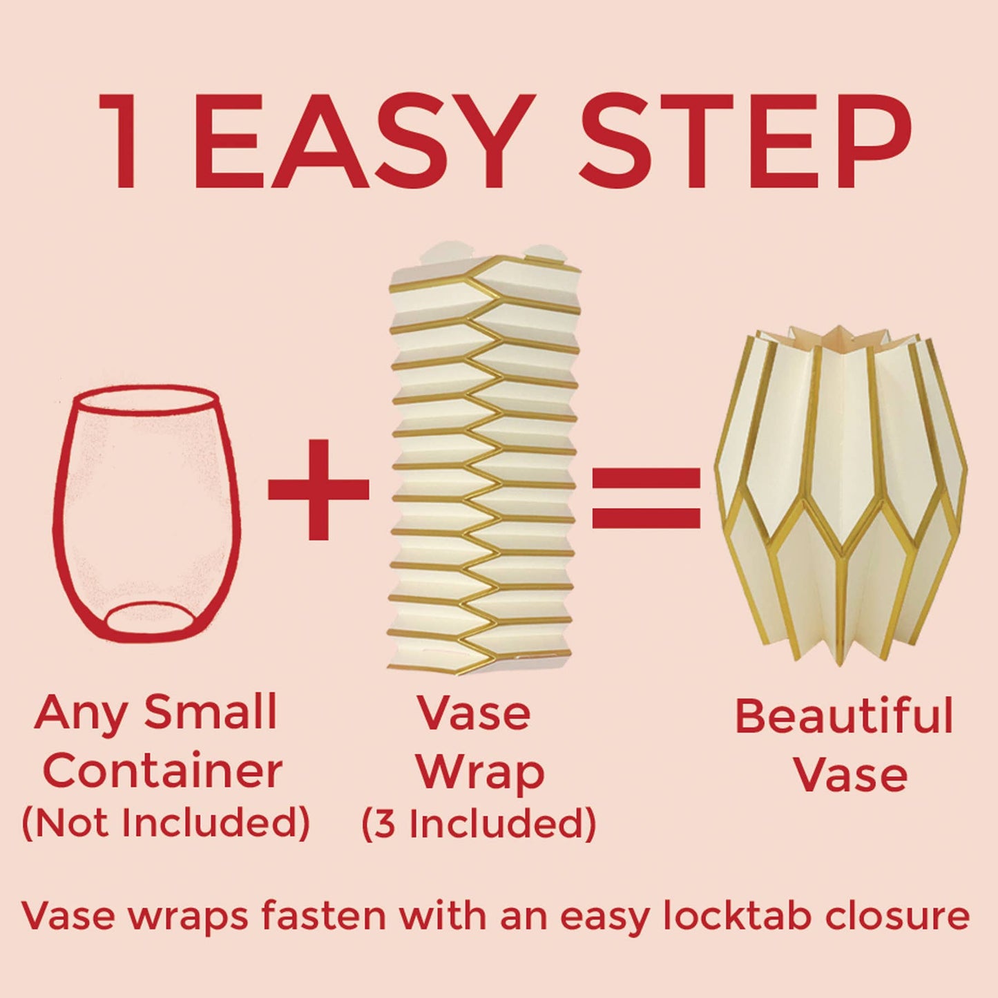 Gold Pearl with Gold Foil Paper Vase Wrap