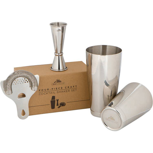Craft Cocktail Bar Set, Stainless (4 Piece)