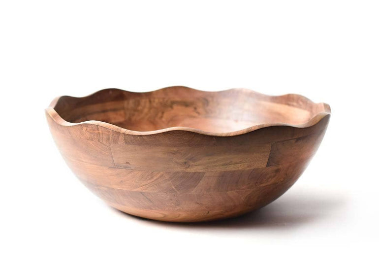 Ruffle Wood Bowl