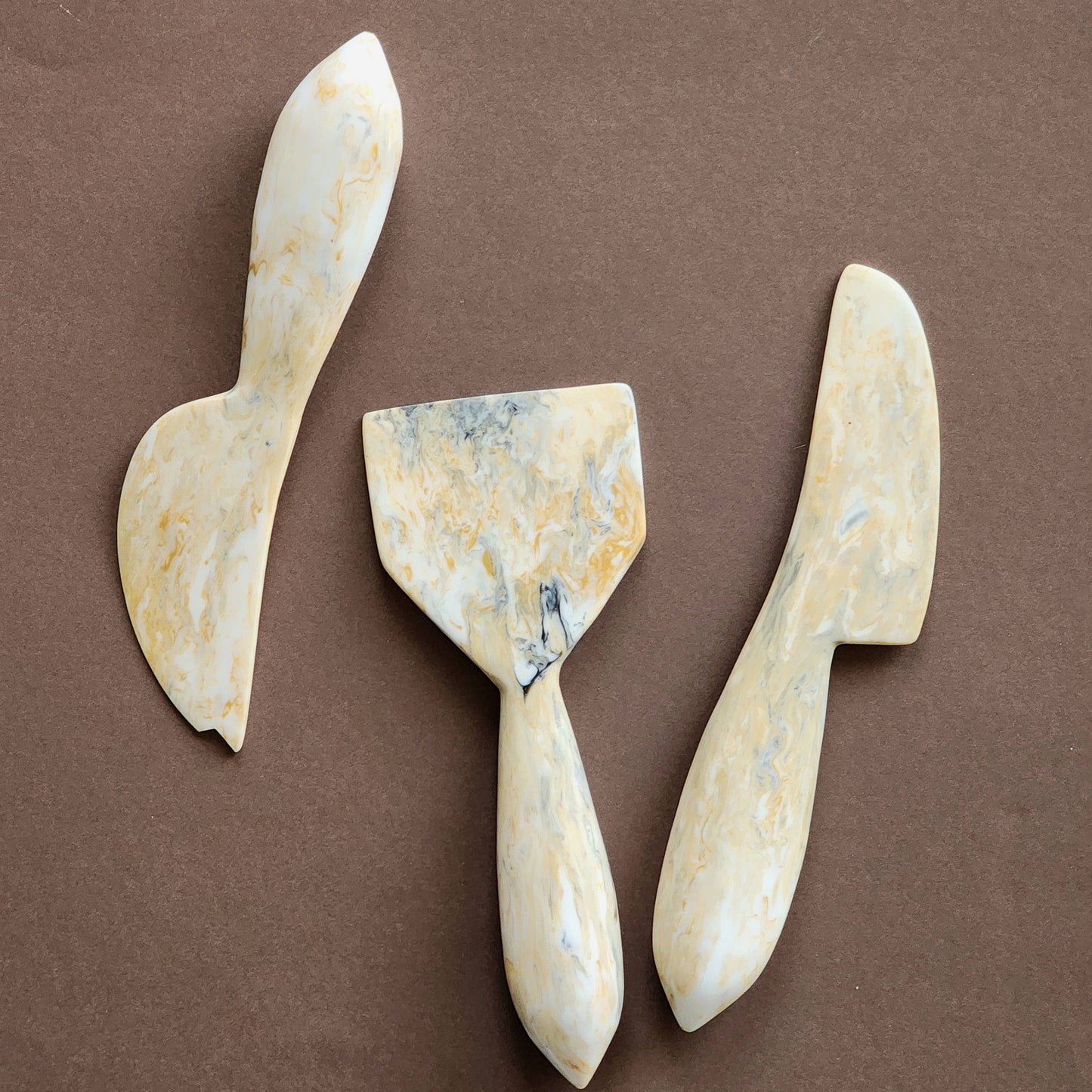 Cheese Knives 3-Piece Set - Resin Charcuterie Tool