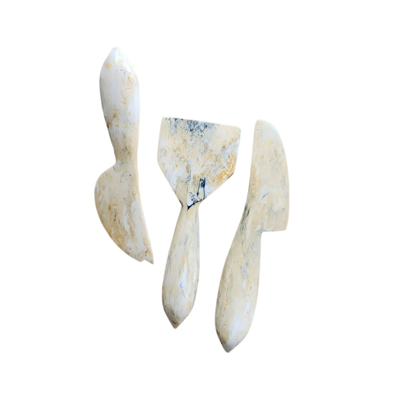 Cheese Knives 3-Piece Set - Resin Charcuterie Tool