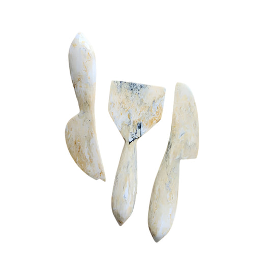 Cheese Knives 3-Piece Set - Resin Charcuterie Tool