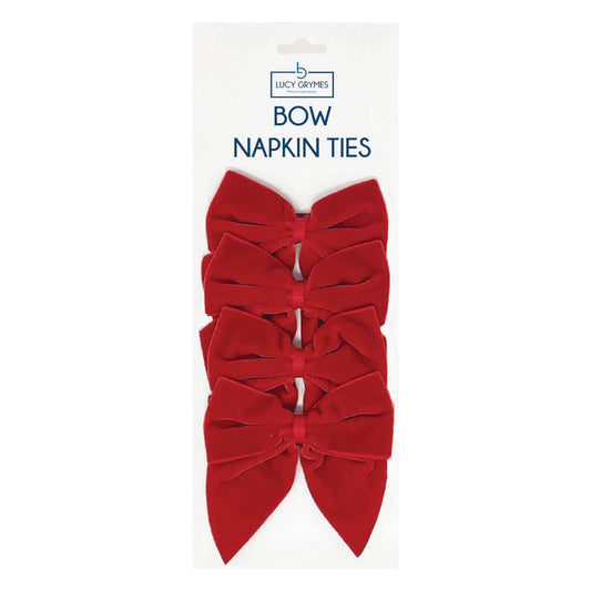 Red Bow Napkin Ties
