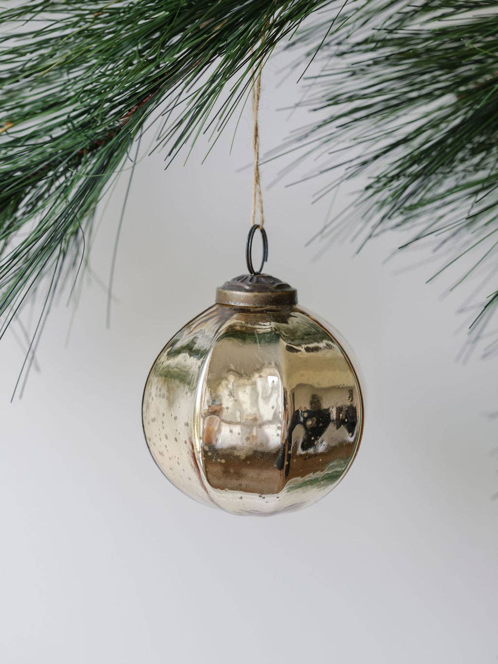 Mercury Glass Ornament 3" - Set of 4 Assorted