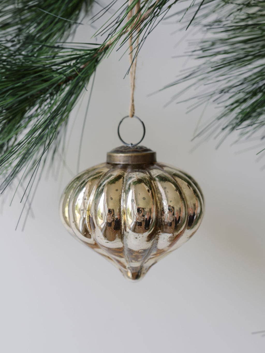 Mercury Glass Ornament 3" - Set of 4 Assorted