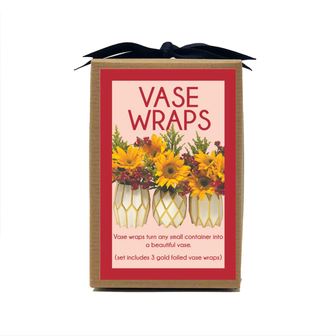 Gold Pearl with Gold Foil Paper Vase Wrap