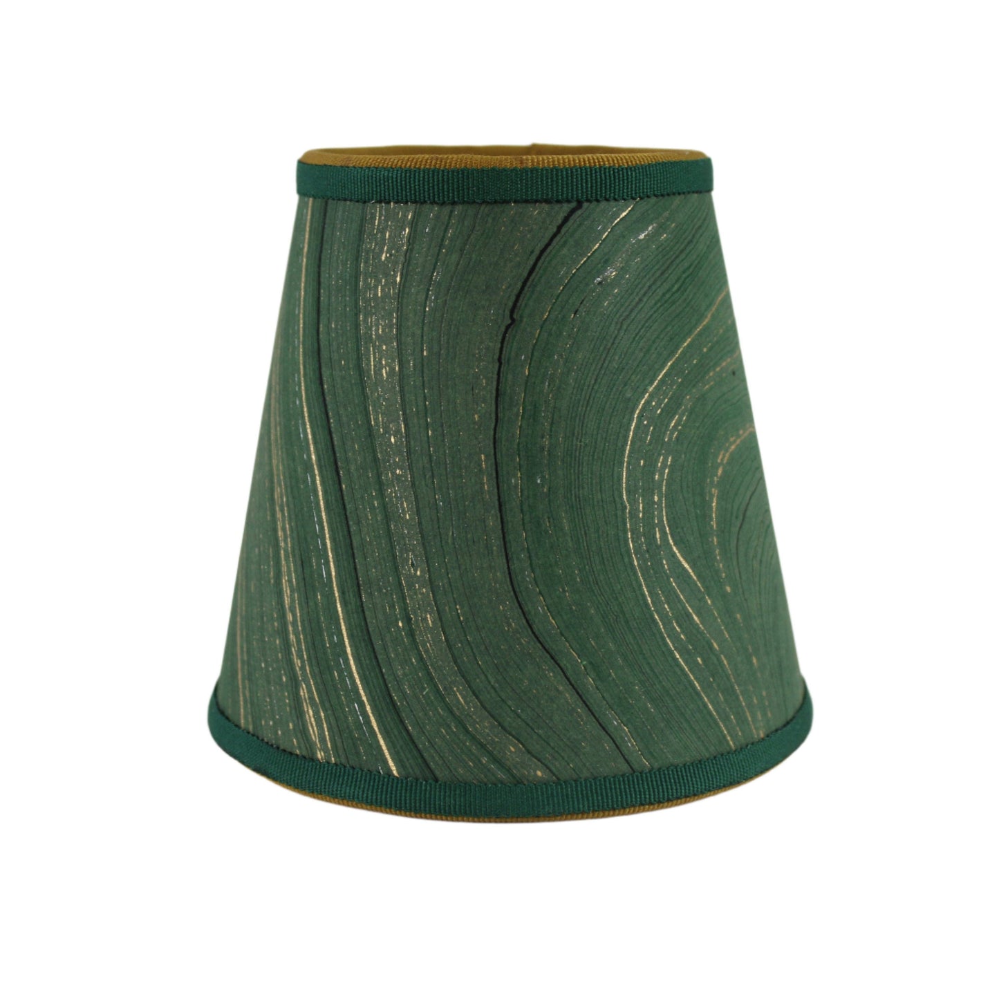 Small Empire Marblelized Paper Shade in Hunter Green