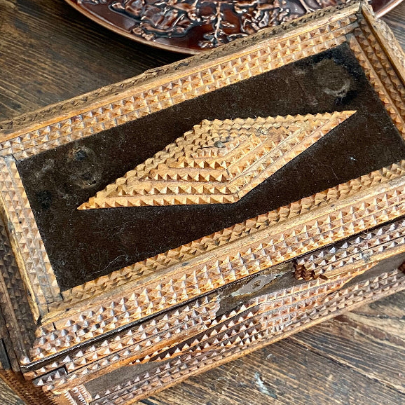 Tramp Art Decorative Box